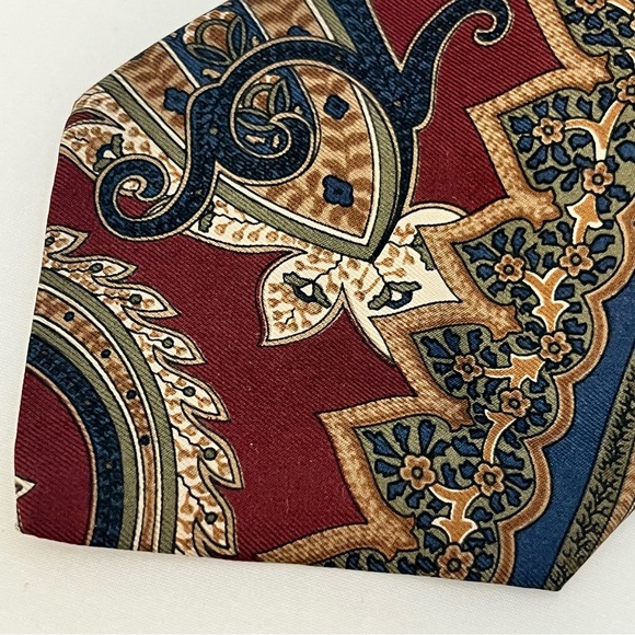 Vintage Harve Benard Busy Ornate Floral Silk Tie Made In USA - Picture 2 of 10